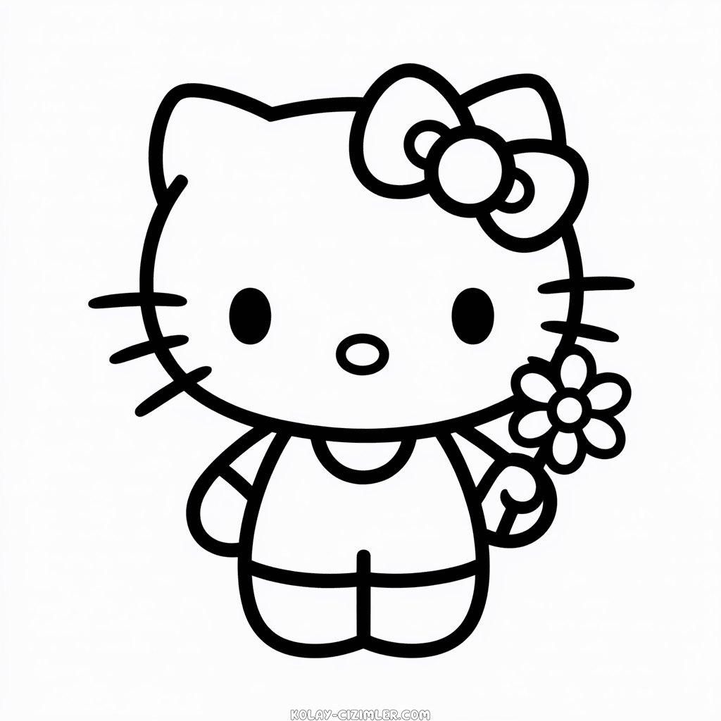 Anime Hello Kitty Kolay Çizimi