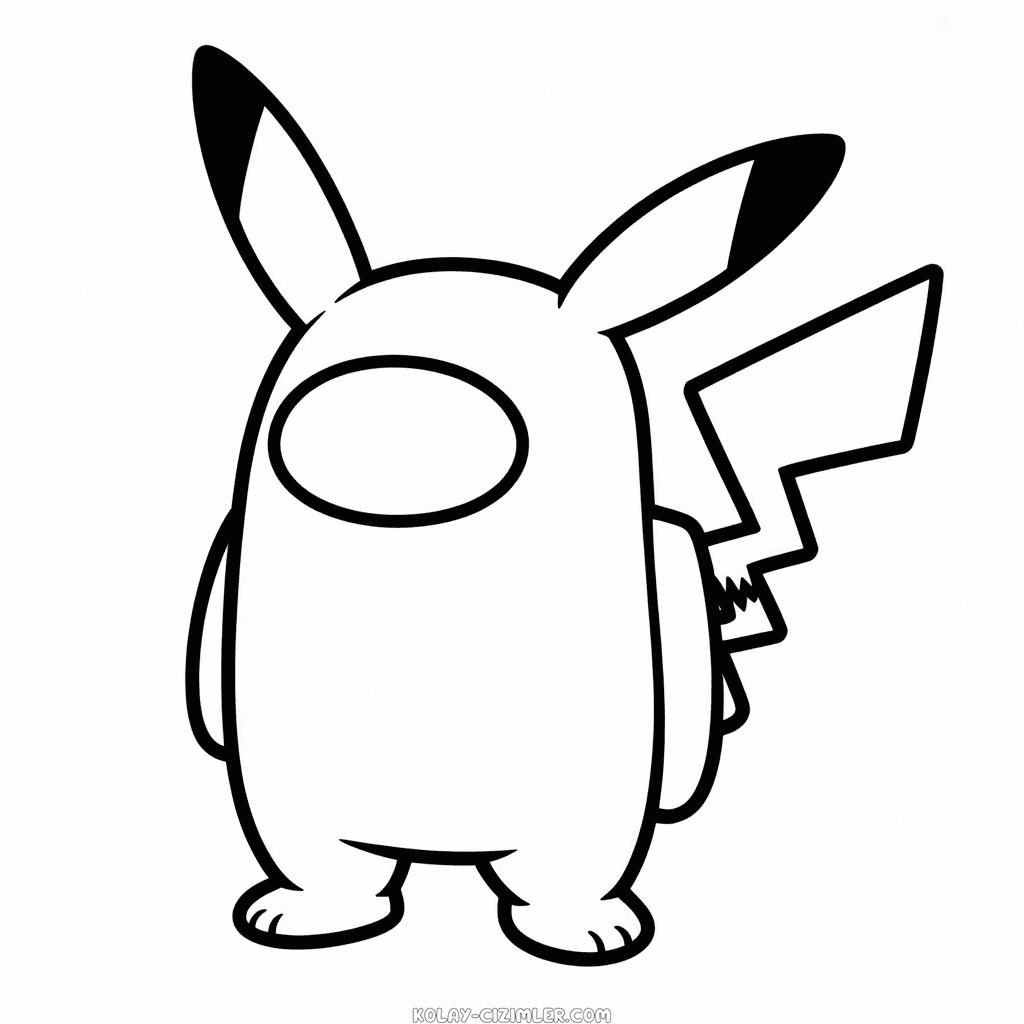 Arasımızda Pikachu Kolay Çizimi