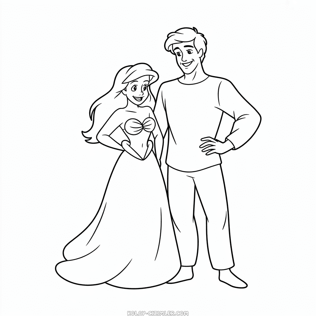 Ariel ve Eric Kolay Çizimi