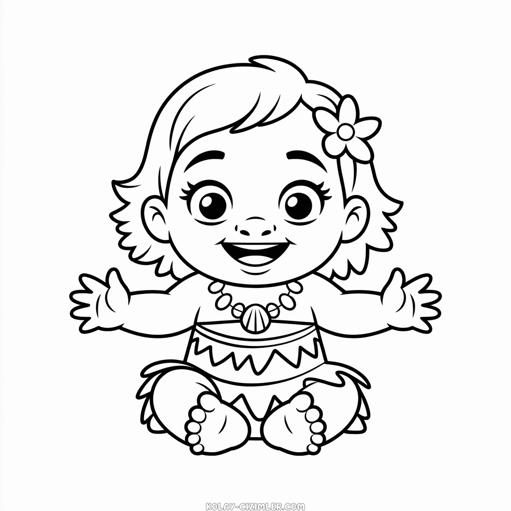 Bebek Moana Kolay Çizimi