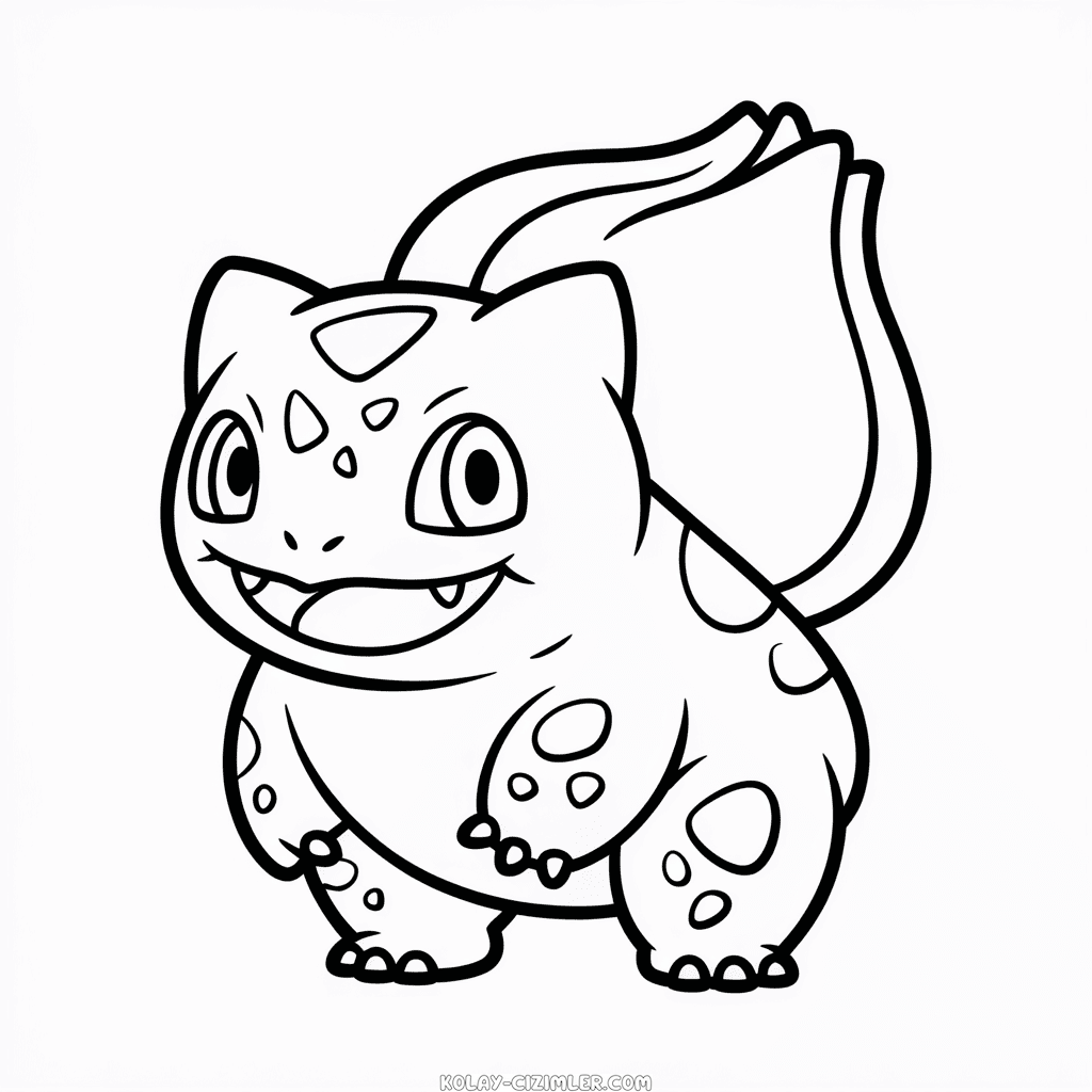 Bulbasaur Taslağı Kolay Çizimi