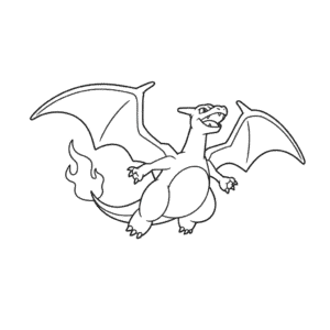 Charizard uçuyor Kolay Çizimi