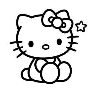 Kawaii Hello Kitty Kolay Çizimi
