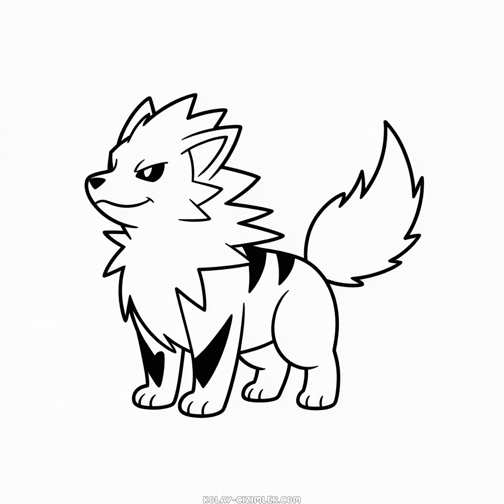 Kolay Arcanin Pokémon'u Çizimi