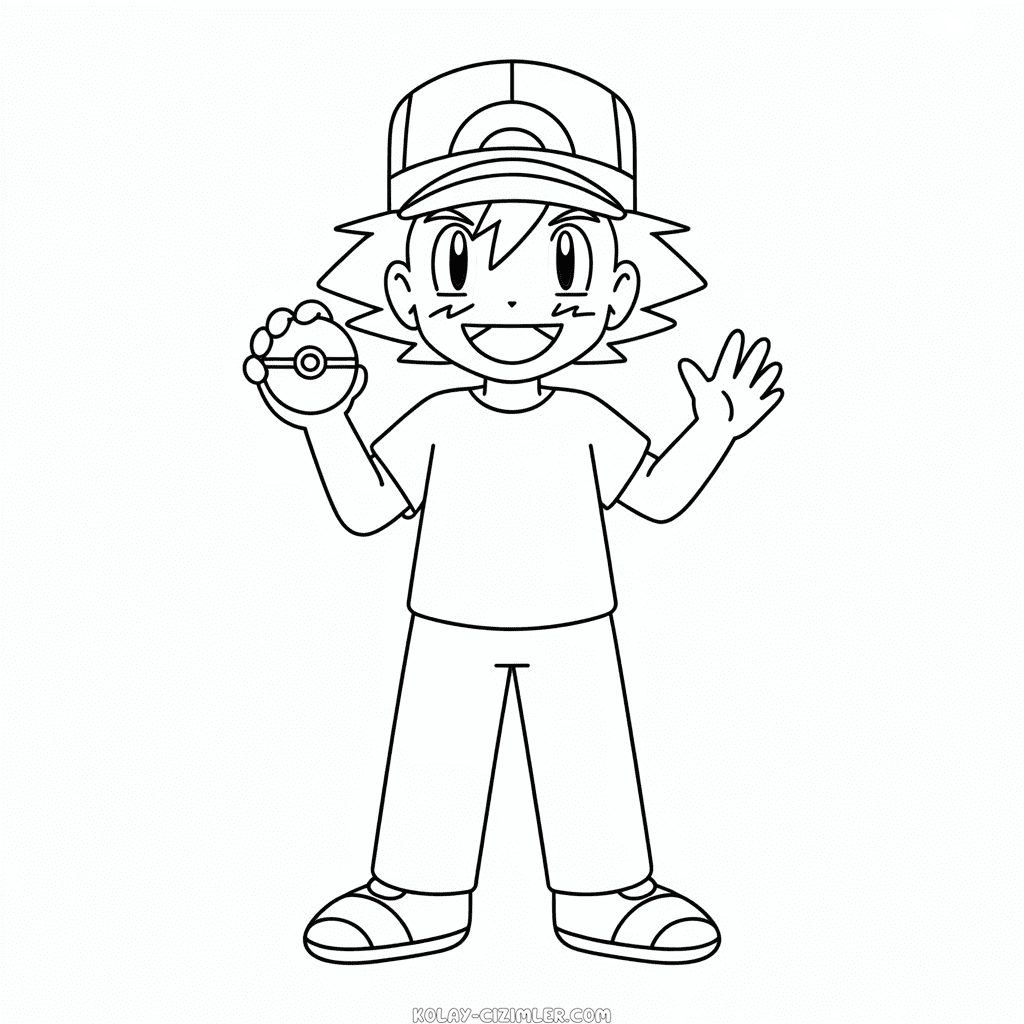 Kolay Ash Ketchum Pokémon Çizimi