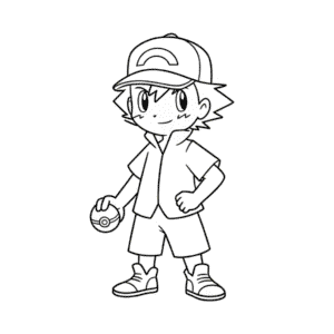 Kolay Ash Pokemon Ustası Çizimi