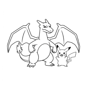 Kolay Charizard ve Pikachu Çizimi