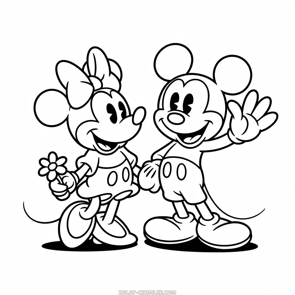 Kolay Disney Çifti Çizimi
