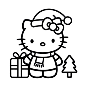 Kolay Hello Kitty'nin Noel'i Çizimi