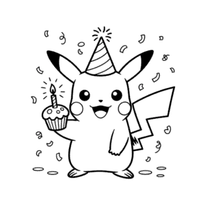 Kolay Pikachu'nun Doğum Günü Çizimi