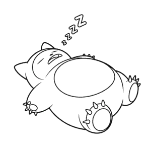 Kolay Snorlax Uyuyor Çizimi