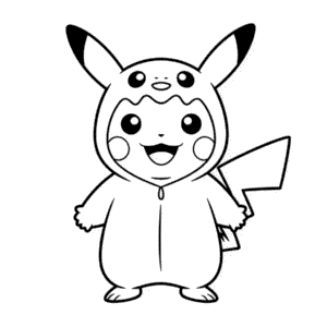 Kostüm Giyen Pikachu Kolay Çizimi