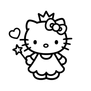 Prenses Hello Kitty Kolay Çizimi