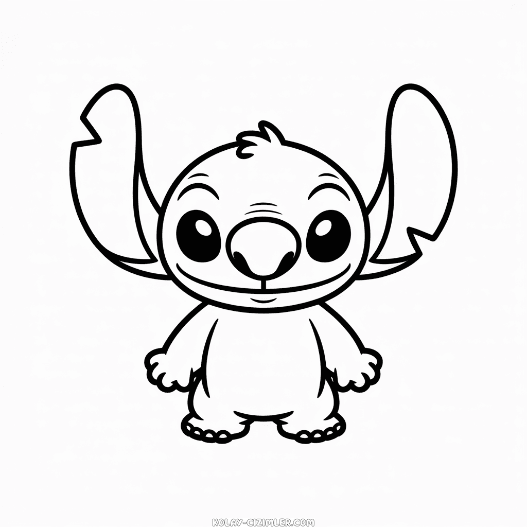 Stitch Angel Kolay Çizimi