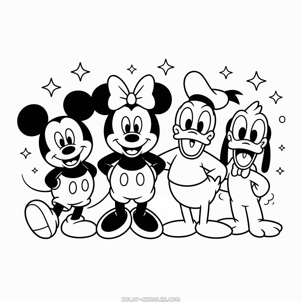 Tüm Disney Karakterleri Kolay Çizimi