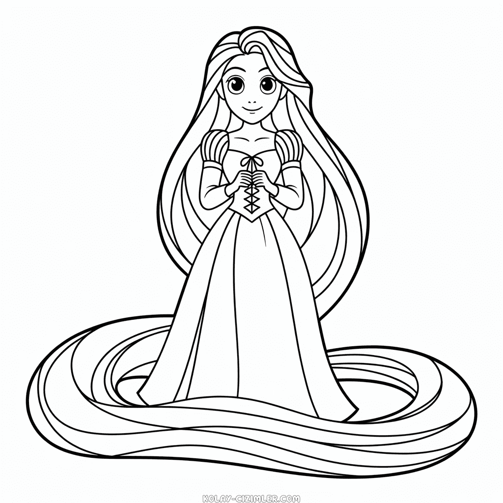 Anime Rapunzel Kolay Çizimi
