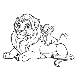 Aslan Kral Simba ve Mufasa Kolay Çizimi