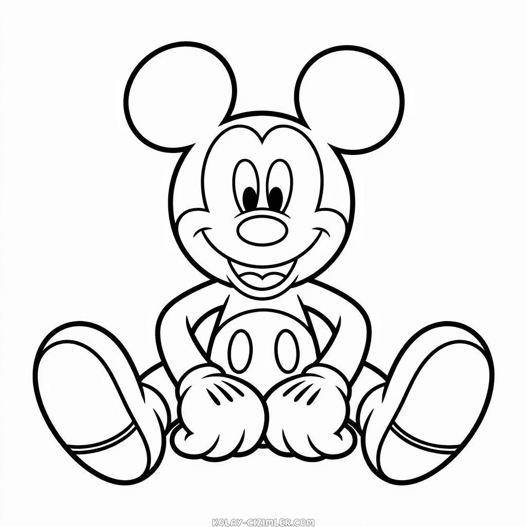 Büyük Mickey Kolay Çizimi
