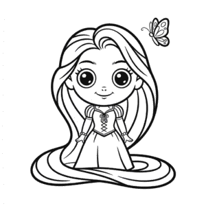 Chibi Rapunzel Kolay Çizimi