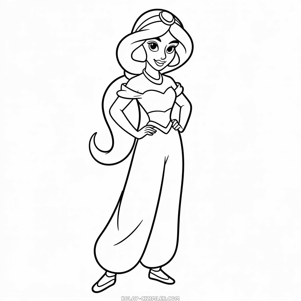 Disney Prensesi Yasemin Kolay Çizimi