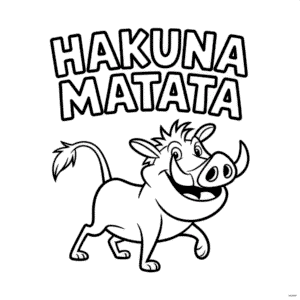 Hakuna Matata Aslan Kral Kolay Çizimi