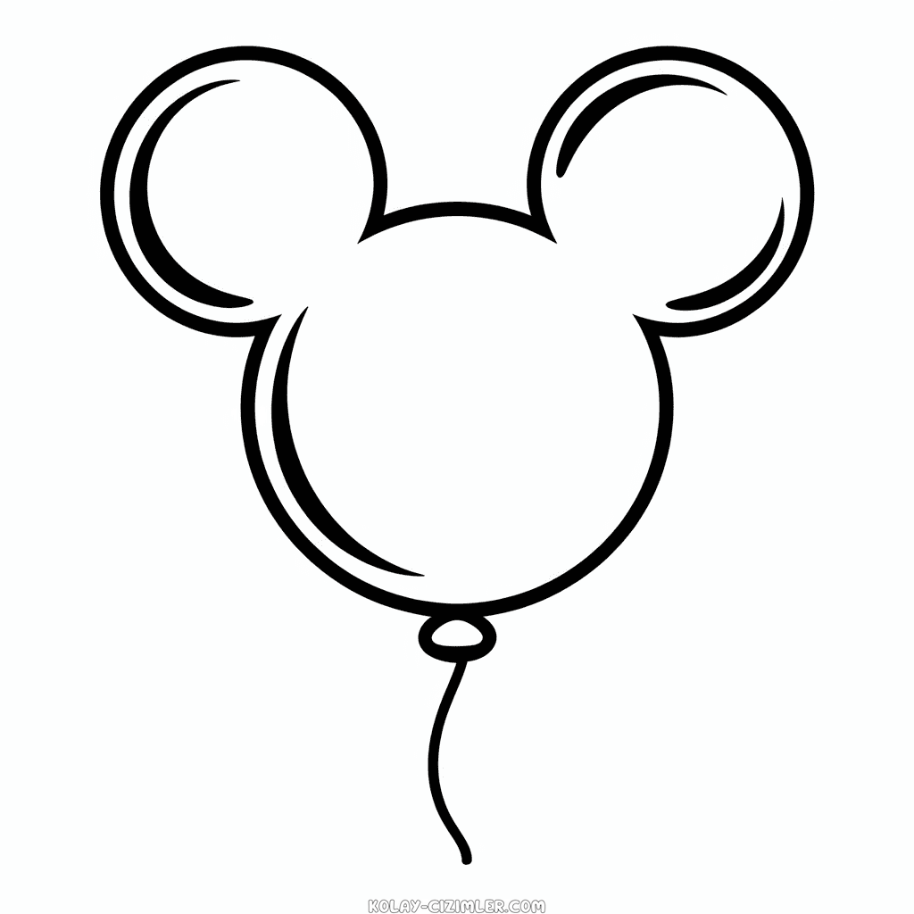 Mickey Balon Kolay Çizimi