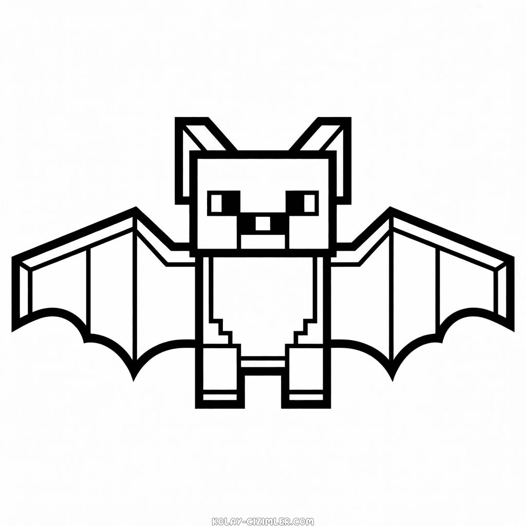 Minecraft Yarasa Kolay Çizimi