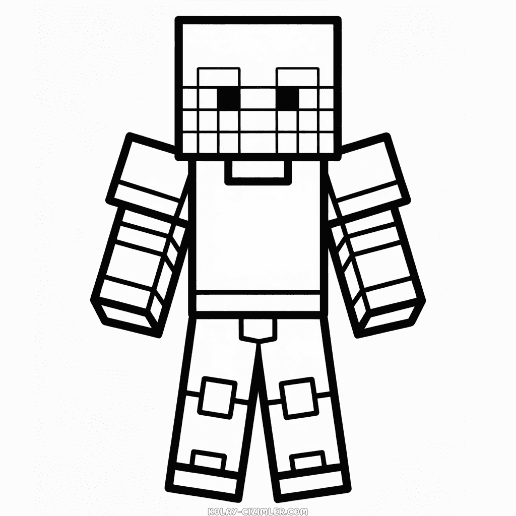 Minecraft Zırhı Kolay Çizimi