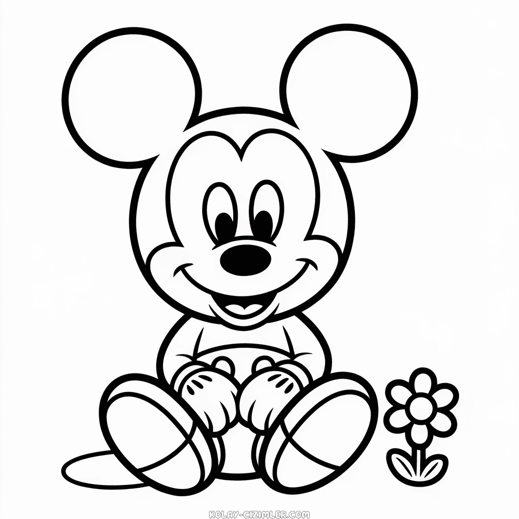 Sevimli Mickey Kolay Çizimi