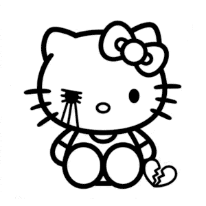 Hello Kitty Emo Kolay Çizimi