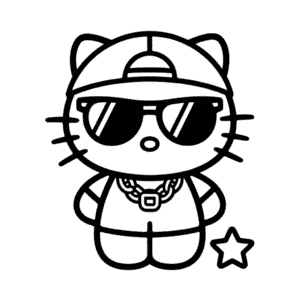 Hello Kitty Gangster Kolay Çizimi