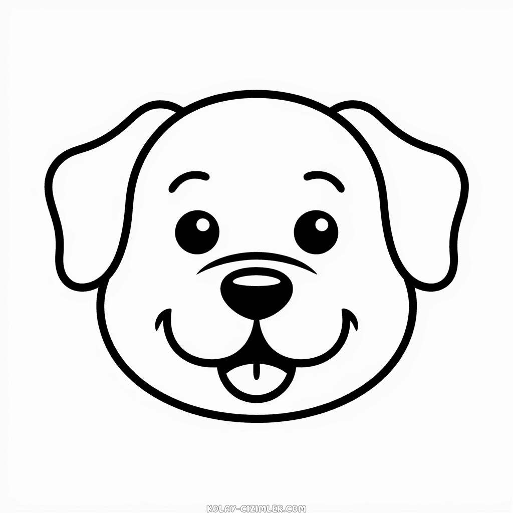 Köpek Yüzü Kolay Çizimi