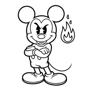 Kötü Mickey Kolay Çizimi