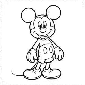 Tam Vücut Mickey Mouse Kolay Çizimi