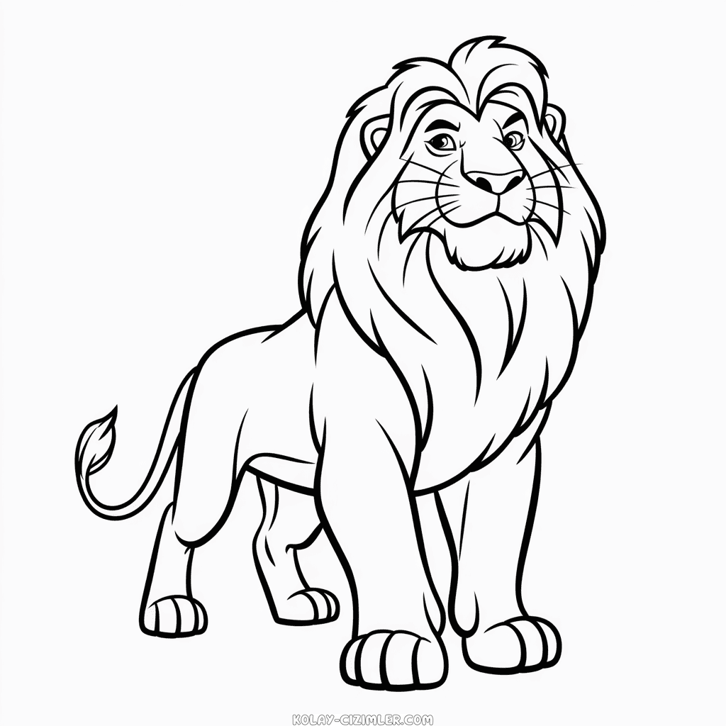 Aslan Kral'dan Mufasa Kolay Çizimi