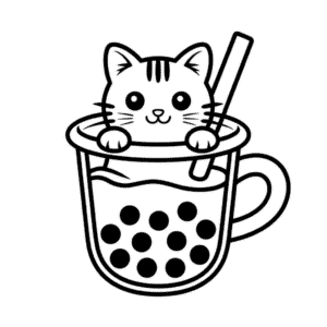 Boba'daki Kedi Kolay Çizimi