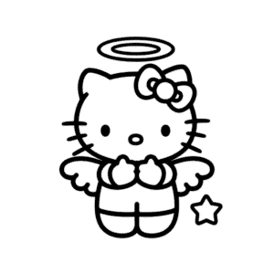 Hello Kitty Melek Kolay Çizimi