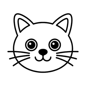 Kedi Yüzü Kolay Çizimi