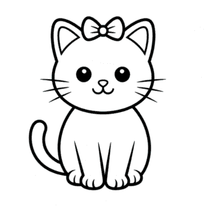 Sevimli Kedi Kolay Çizimi