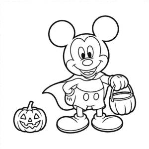 Cadılar Bayramı Mickey Kolay Çizimi