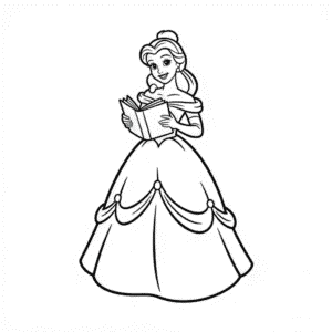 Disney Prensesinin Bir Kitap Okuması Kolay Çizimi