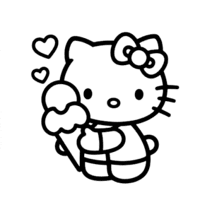 Hello Kitty Dondurma Yerken Kolay Çizimi
