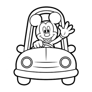 Mickey'nin Arabası Kolay Çizimi