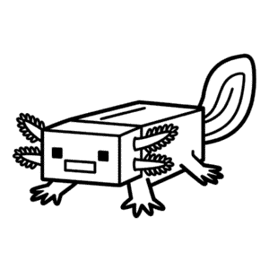 Minecraft Axolotl Kolay Çizimi