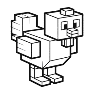 Minecraft Tavuğu Kolay Çizimi