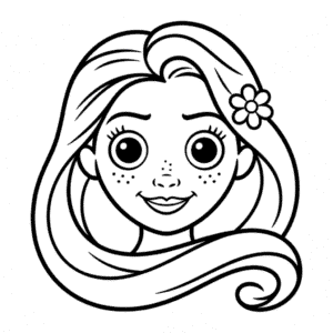 Rapunzel Yüz Kolay Çizimi